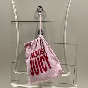 Rare Vintage Juicy Couture Pink Draw String Bag